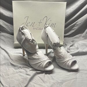 White Peep Toe Heels